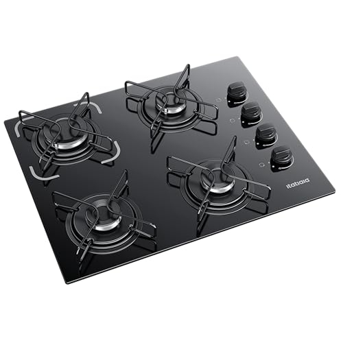 Cooktop 4 Bocas Itatiaia Essencial com Mesa de Vidro Temperado e Acendimento Automático Preto Bivolt Cooktop 4 Bocas Itatiaia Essencial com Mesa de Vidro Temperado e Acendimento Automático Preto Bivolt
