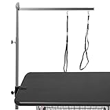 confote Pet Grooming Adjustable Arm with Clamp Dog Grooming Loop and No Sit Haunch Holder Stainless Steel Innovative Portable Grooming Arms