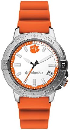 Columbia Peak Patrol Clemson Tigers Men's Watch with Orange Silicone Strap