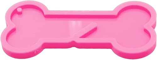 Miniatura 4 de Moldes de silicona para llavero de huesos de perro brillantes y brillantes de 3.9 in, molde de resina para hacer manualidades con epoxi, molde para