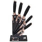 Renberg Set 6 Stück Messer Trophy Edelstahl, Schwarz