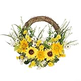 Photo Gallery babominimer ghirlanda di girasole artificiale con margherite da appendere alla parete, 45 x 35 cm, composizione floreale in seta gialla e marrone su base di ramoscello in legno naturale Photo Gallery babominimer ghirlanda di girasole artificiale con margherite da appendere alla parete, 45 x 35 cm, composizione floreale in seta gialla e marrone su base di ramoscello in legno naturale