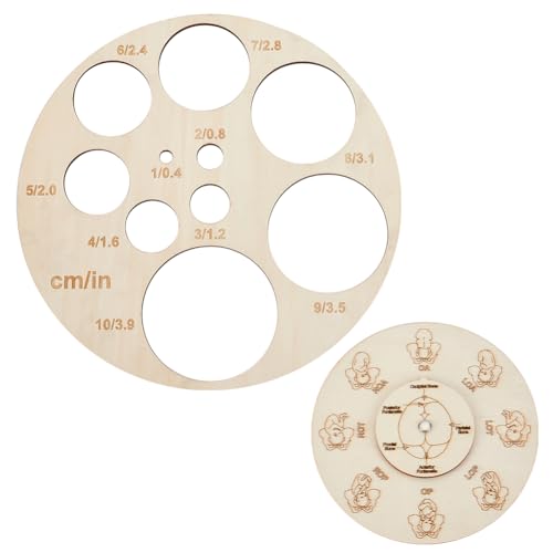AHANDMAKER 2Pcs Zervikale Dilatation Bord Und Hebamme Fetal mit Zoll-Skala Position Werkzeug Zervikale Dilatation Diagramm Geburt Diagramm Zervixdilatationsrad Für Geburtsvorbereitungskurse