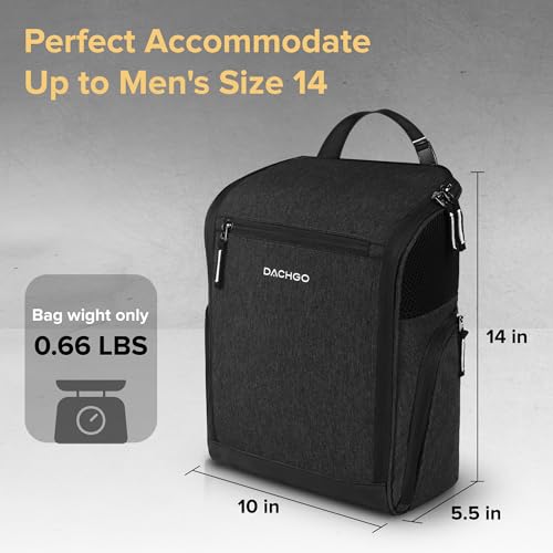 image for Dachgo Golf Shoe Bag Men Women, Padded Golf Shoe Carry Bags with Clasp