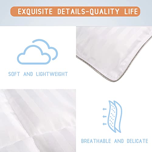 Zpecc Kids Toddler Blanket - 39" X 47" Comforter For Boy And Girls,Baby Quilt For Crib Bed, Stroller, Travel,White Stripe #TOP1