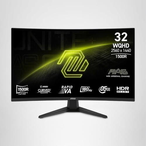Écran PC MSI MAG 321CQF E18 31 5 Wide Quad HD 180Hz VA Incurvé 0 5 ms - vue 8