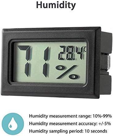 Mini Hygrometer Small Digital Thermometer Hygrometer LCD Monitor Indoor Outdoor Humidity Meter Gauge for Car Greenhouse Home Office (5)