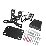 PuLaif Motorcycle Plate Mount for Kawasaki KLR650 S KLR650S KLR 650S KLR 650 S 2023 Motorcycle Black License Plate Holder Rear Tail Tidy Fender Eliminator Bracket