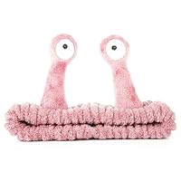 SUQ Stirnbänder Mit Hasenohren – Elastisch, Korallen-Fleece, Für Gesichtswaschen, Spa, Yoga (Weiß & Blau)
