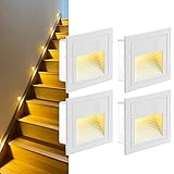 iluminacion para escaleras exteriores Bajo consumo de energía, produce solo consumo de 3 W. Gracias a la conexión directa a 230 V, la instalación es bastante fácil.
