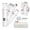 Rasoio Elettrico Donna, 3-in-1 Impermeabile Depilatore Corpo Donna, Rasoio Parti Intime Kit per Viso, Corpo e Inguine con Lama Ceramica, Ricarica Rapida Type-C, Led Display