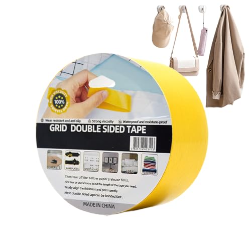 Generico Nastro a doppio lato, nastro a doppia faccia,Rotolo di nastro trasparente pesante | Pinza per mesh in fibra di, adesivi per album addetti al sostegno della carta, scuola domestica