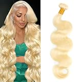 613 Bundles Blonde Bundles Human Hair 18 Inch 613 Body Wave bundles 100% Unprocessed 12A Grade Brazilian Virgin Hair Bundles 1 Bundle Human Hair 613 Blonde Bundle Human Hair Extensions for Women