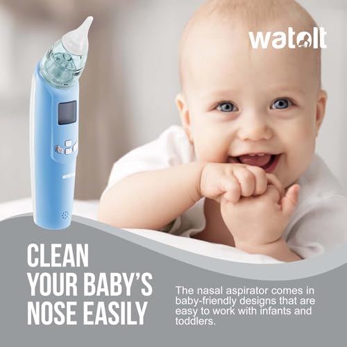 Image of Watolt Baby Nasal Aspirator - Electric Nose Suction for Baby - Automatic Booger Sucker for Infants - Battery Powered Snot Sucker Mucus Remover for Kids Toddlers
