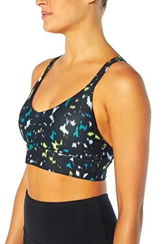 Marika Women's Standard Saige Medium Impact Sports Bra, Sulphur Spring Distressed Ikat, Small #TOP28