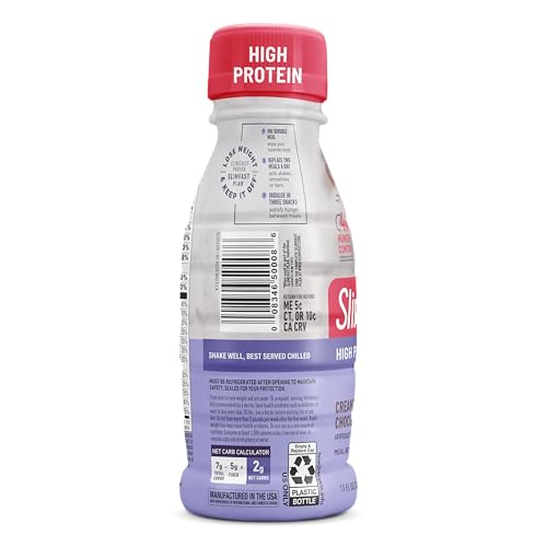 slimfast advanced energy high protein meal replacement shake creamy chocolate 20g of ready to drink protein 11 fl oz bottle 12 count