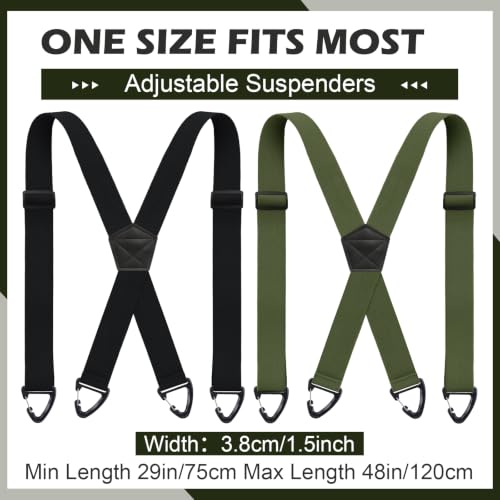 Image of Sintege 4 Pcs X Back Hidden Suspenders 1.5 Inch Heavy Duty Hiking Suspenders for Men Adjustable Under Clothing Invisible Belt