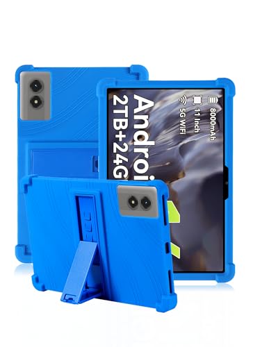 Coque tablette TABWEE T50 11" légère en silicone bleu pour toute la famille