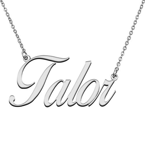 GR859C Custom 18K Gold Plated Necklace with Name Talor for Women