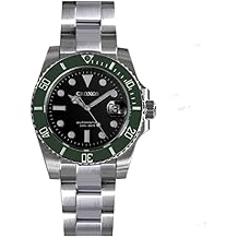 ساعات رجالية فاخرة مطورة من Cronos V 2 Sub-Diver بسوار من الفولاذ المقاوم للصدأ وإطار سيراميك دوار وساعة يد مقاومة للغوص في الماء بطول 200 متر