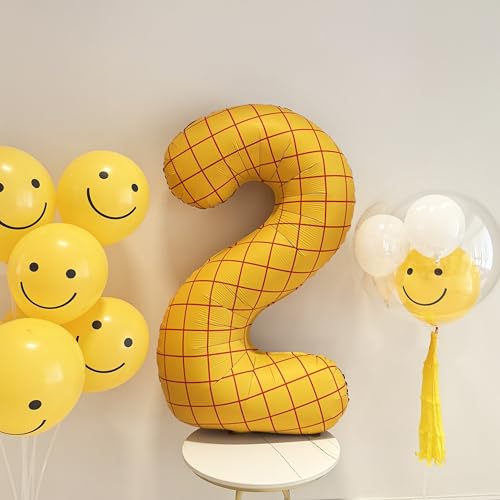 Image of 40 inch Matte Yellow Balloons Toy Inspired Story Theme party Supplies, Number Birthday Decoration, Cowboy Decorations Western, Cowgirl Party Balloon Digital 2
