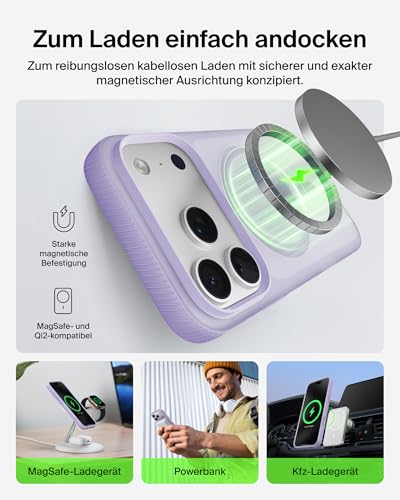 Belkin SheerForce Grip iPhone 17 Pro Hülle MagSafe Kompatible Handyhülle mit Rutschfesten Rändern, iPhone Schutzhülle, Magnetisch… – Ansicht 3