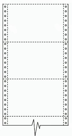 Compulabel 210857 Dot Matrix, Continuous, Pin Feed Post Cards, 6" x 4", 4M per Box