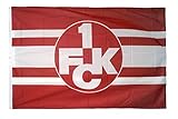 Flaggenfritze Hissflagge 1. FC Kaiserslautern Logo - 120 x 180 cm + gratis Aufkleber