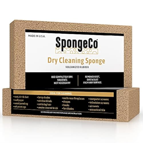 SpongeCo - Dry Cleaning Soot Eraser Sponge 36 Pack - Pet Hair, Smoke, Dust and Dirt Remover, Chemical Sponge (36-3x6x1.5) Natural Latex Rubber Made in The USA by SpongeCo - Used condition - US$89.28