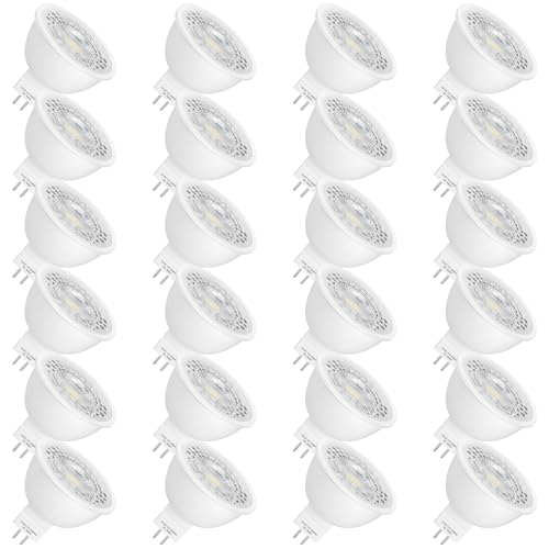 Mlambert 24 Pack MR16 LED Bulb 5W GU5.3 12V Spotlight, 5000K Daylight White