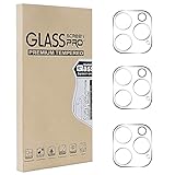 [3 Unidades] Aishtec Protector Lente de Cámara Compatible con iPhone 13 Pro/iphone 13 Pro Max, [Dureza 9H] Transparente HD Anti-Arañazos (6.7 Pulgadas) - 3 Unidades