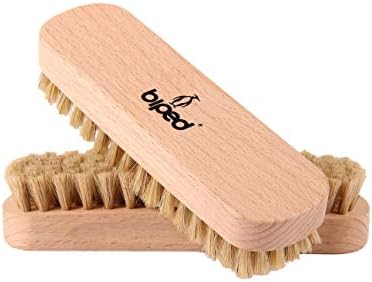 Duo De Brosses à Chaussures En Bois Naturel - Soies En Poils De Porc Pour Un Nettoyage Et Polish Parfait