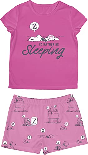 Munki Munki Girls' Youth Sleeve Tee and Short Pajama Set