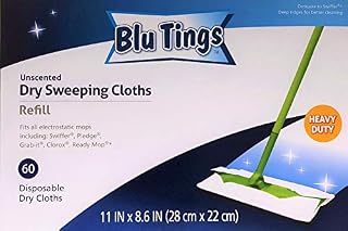 Blu Tings Heavy Duty Dry Sweeping Cloths Refill, Fits Swiffer And Most Brands