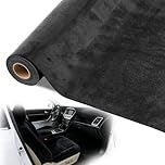 mawmuaw Self Adhesive Suede Fabric Black Velvet Fabric 200x40 cm Self Adhesive Faux Suede Felt High Density Stretch Film for Car Cockpit Interior Dashboard Wrap DIY Furniture Sofas Jewelry Drawer