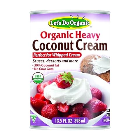 Lets Do Organic Heavy Coconut Cream - Vegan Whipped Cream, Coconut Cream Canned, Vegan Heavy Cream, Coconut Whipped Cream - 13.5 Fl Oz (Pack of 12) Cover