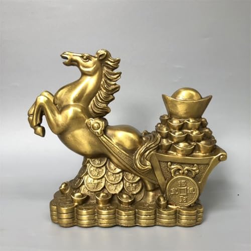 Statue de cheval en laiton figurine décorative chic idée cadeau pour bureau