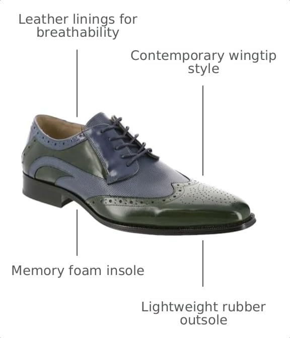 Image of Stacy Adams Ivingale Wing Tip Lace-Up