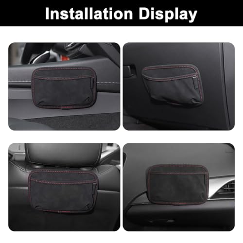 Image of STHIRA Car Storage Pouch Organizer Pouch Accessories Suede Storage Pouch Seat Gap Console Organizer Pouch Backseat Pocket, 20.5x13.5cm