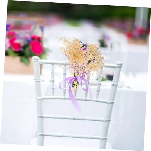 Ramo de flores secas Gypsophila blanco para decoración miniatura 7
