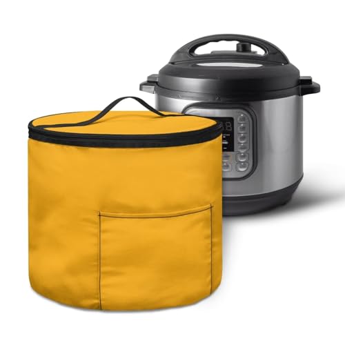 Luarisgur Orange Electric Pressure Cooker Cover Pressure Cooker Travel Tote Bag Zipper Air Fryer Cover Dust Cover Appliance Dust Covers for Kitchen with Front Pocket (Enclosed on the Bottom)