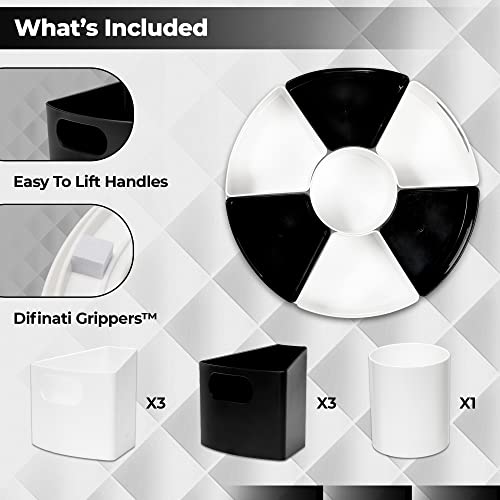 Difinati 360° Rotating Desk Organizer, Art Supply Storage Organizer, 10” Colored Pencil Holder With Removable Bins, Desk Organizer, Kids Desk Organizer, Art Organizer Storage Caddy, Rotating Caddy #TOP6