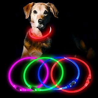 HiGuard USB Rechargeable LED Necklace Lighted up Safety Bracelet Glowing Necklace Glow in