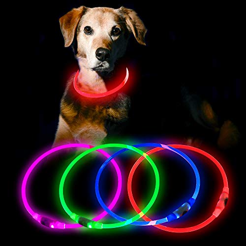 HiGuard USB Rechargeable LED Necklace Lighted up Safety Bracelet Glowing Necklace Glow in