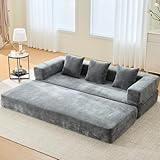 Assise confortable en mousse haute résilience – Le rembourrage en mousse dense offre un bon soutien et reprend rapidement sa forme après utilisation. Associé au tissu chenille doux et respirant, ce canapé convertible assure un confort d’assise et d’allongement adapté aux soirées détente, aux lectures ou aux pauses à la maison