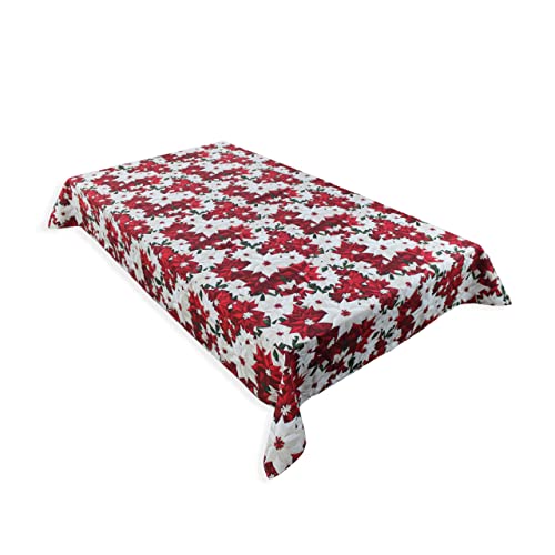 Acomoda Textil - Mantel de Navidad Anti Manchas Impermeable, Decorativo y Resistente. Mantel Rectangular – Cuadrado Navideño de Loneta Lavable para Mesa al Corte. (Floresta, 140x240 cm)