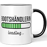 JUNIWORDS Tasse, Bootshändlerin loading, Schwarz (6190167)