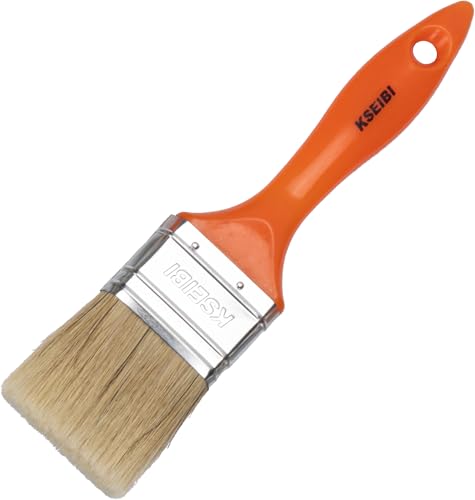 KSEIBI 291425 Natural Bristle Paint Brush with Wood Handle 2Inch (50mm) Professional Trade Paint Brush for Oil & Water-Based Paints Durable Construction for Walls Trim & Finishing