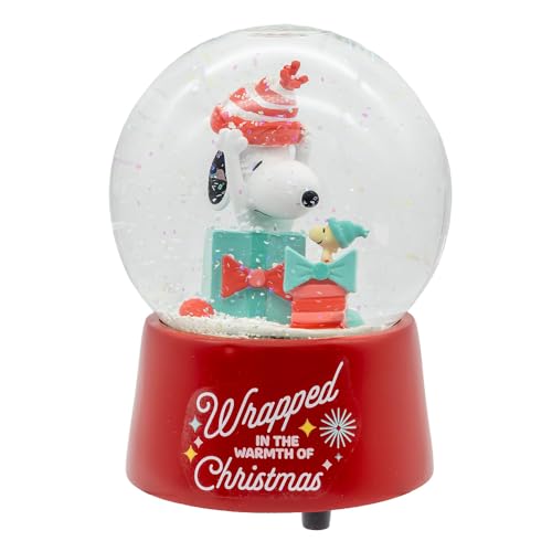 Kurt Adler 100 MM Musical Snoopy with Presents WaterGlobe