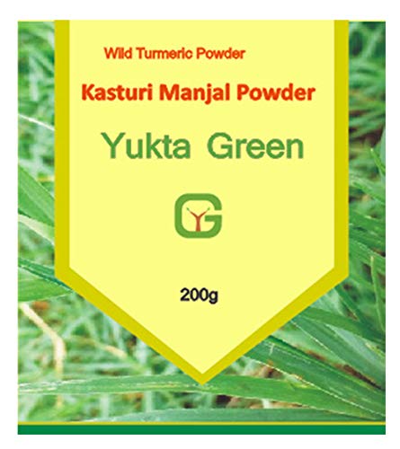 Yuktha Green Natural Kasthuri Manjal Powder (Wild Turmeric)/ Curcuma Aromatica/Jangli Haldi - 200g